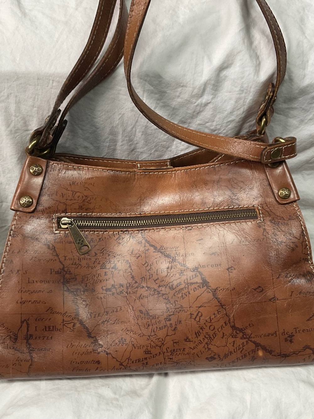 Patricia Nash Shoulder Bag Map Print